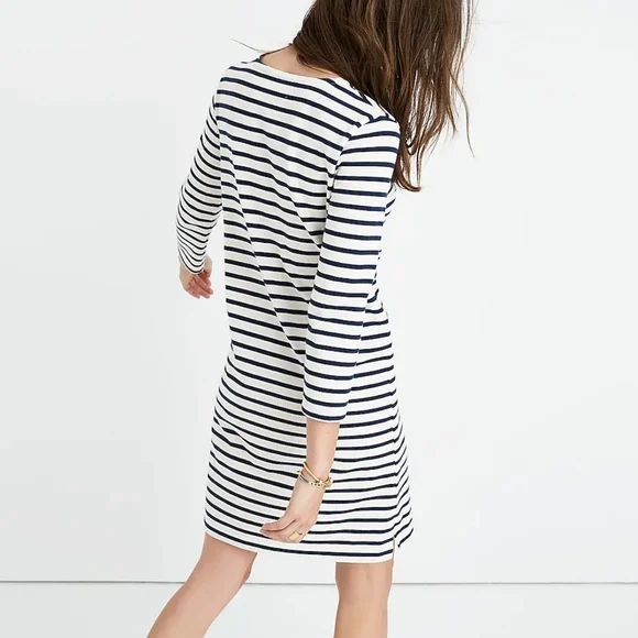 Madewell Striped Knit 3/4 Sleeve Dress Size S - Picture 2 of 11